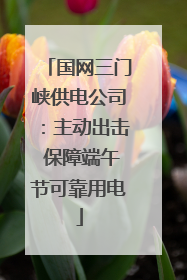 国网三门峡供电公司：主动出击 保障端午节可靠用电