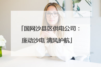 国网沙县区供电公司：廉动沙电 清风护航