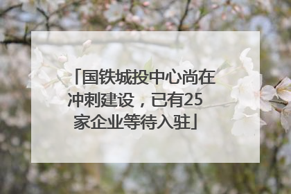 国铁城投中心尚在冲刺建设，已有25家企业等待入驻