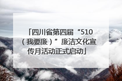 四川省第四届“510（我要廉）”廉洁文化宣传月活动正式启动