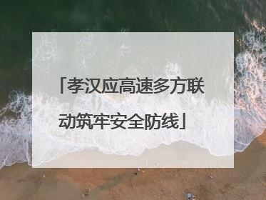 孝汉应高速多方联动筑牢安全防线