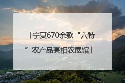 宁夏670余款“六特”农产品亮相农展馆