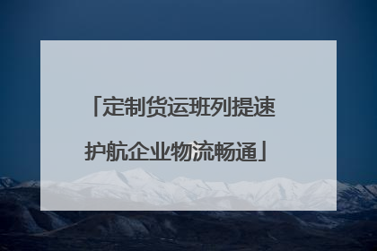 定制货运班列提速 护航企业物流畅通