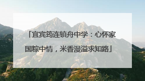 宜宾筠连镇舟中学：心怀家国粽中情，米香漫溢求知路