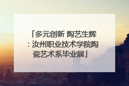 多元创新 陶艺生辉：汝州职业技术学院陶瓷艺术系毕业展