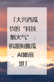 大兴西瓜节的“科技烟火气”：机器狗搬瓜、AI摊煎饼