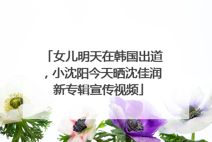 女儿明天在韩国出道，小沈阳今天晒沈佳润新专辑宣传视频