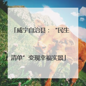 威宁自治县：“民生清单”变现幸福实景
