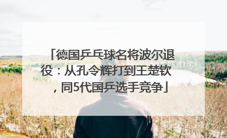 德国乒乓球名将波尔退役：从孔令辉打到王楚钦，同5代国乒选手竞争