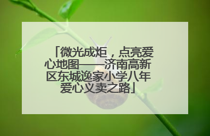 微光成炬，点亮爱心地图——济南高新区东城逸家小学八年爱心义卖之路