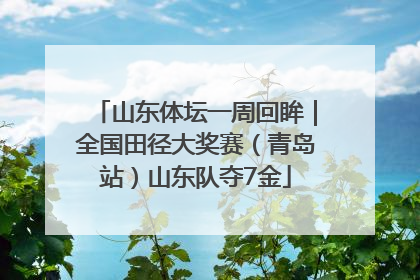 山东体坛一周回眸｜全国田径大奖赛（青岛站）山东队夺7金