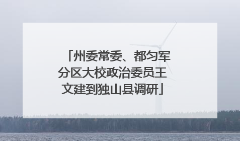 州委常委、都匀军分区大校政治委员王文建到独山县调研