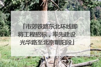 市郊铁路东北环线即将工程招标，率先建设光华路至北京朝阳段