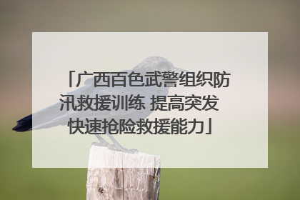 广西百色武警组织防汛救援训练 提高突发快速抢险救援能力