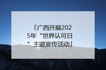 广西开展2025年“世界认可日”主题宣传活动