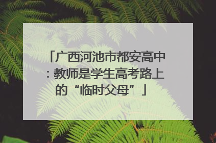 广西河池市都安高中：教师是学生高考路上的“临时父母”