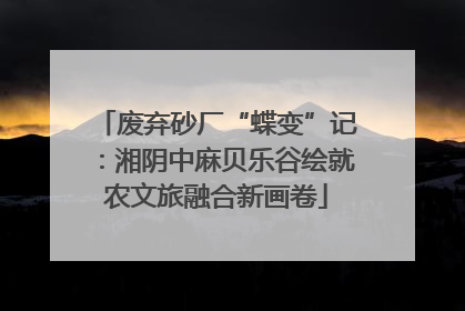 废弃砂厂“蝶变”记：湘阴中麻贝乐谷绘就农文旅融合新画卷