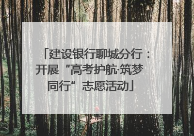 建设银行聊城分行：开展“高考护航·筑梦同行”志愿活动