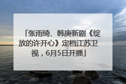 张雨绮、韩庚新剧《绽放的许开心》定档江苏卫视，6月5日开播