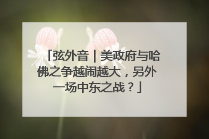 弦外音｜美政府与哈佛之争越闹越大，另外一场中东之战？