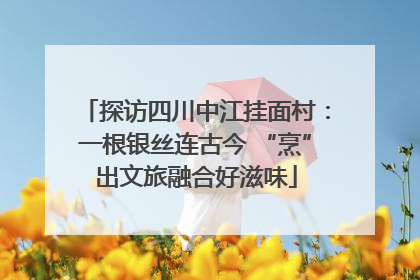 探访四川中江挂面村：一根银丝连古今 “烹”出文旅融合好滋味