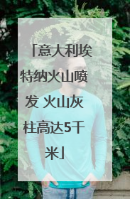 意大利埃特纳火山喷发 火山灰柱高达5千米