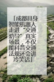 成都具身智能机器人走进“交通劝导”真实场景，不仅能科普交通法规还会讲冷笑话