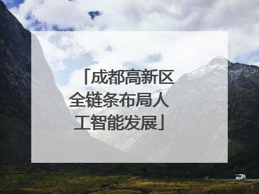 成都高新区全链条布局人工智能发展