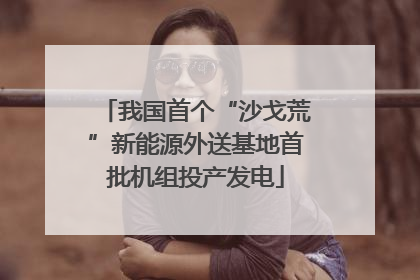 我国首个“沙戈荒”新能源外送基地首批机组投产发电