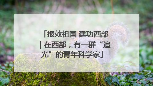 报效祖国 建功西部｜在西部，有一群“追光”的青年科学家