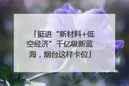 挺进“新材料+低空经济”千亿级新蓝海，烟台这样卡位