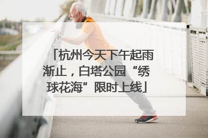 杭州今天下午起雨渐止，白塔公园“绣球花海”限时上线
