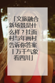 文旅融合新场景是什么样？挂面村与年画村告诉你答案丨万千气象看四川