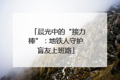 晨光中的“接力棒”：地铁人守护盲友上班路
