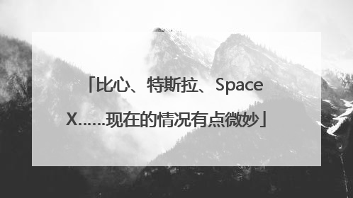 比心、特斯拉、SpaceX……现在的情况有点微妙