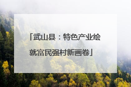 武山县：特色产业绘就富民强村新画卷