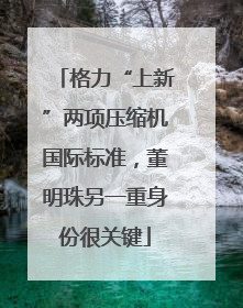 格力“上新”两项压缩机国际标准，董明珠另一重身份很关键