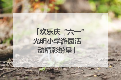 欢乐庆“六一” 光明小学游园活动精彩纷呈