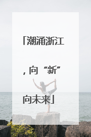 潮涌浙江，向“新”向未来