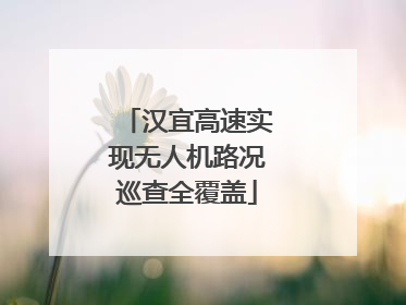 汉宜高速实现无人机路况巡查全覆盖
