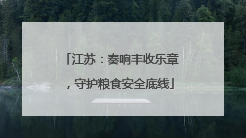 江苏：奏响丰收乐章，守护粮食安全底线