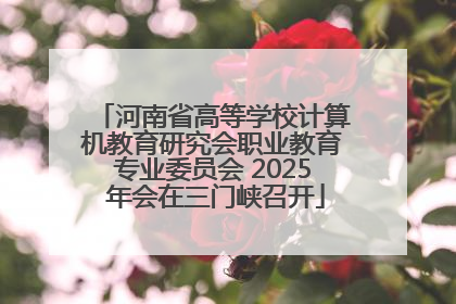 河南省高等学校计算机教育研究会职业教育专业委员会 2025 年会在三门峡召开
