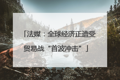法媒：全球经济正遭受贸易战“首波冲击”