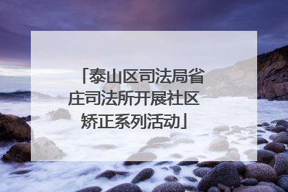 泰山区司法局省庄司法所开展社区矫正系列活动