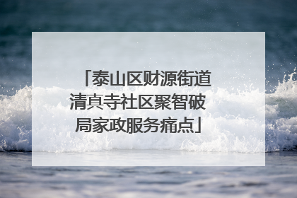 泰山区财源街道清真寺社区聚智破局家政服务痛点
