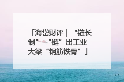 海岱财评｜“链长制” “链”出工业大梁“钢筋铁骨”