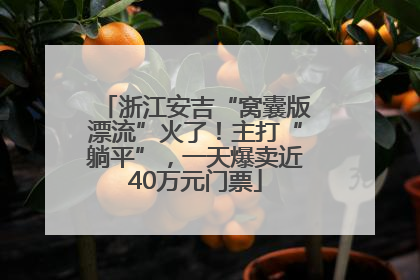 浙江安吉“窝囊版漂流”火了！主打“躺平”，一天爆卖近40万元门票