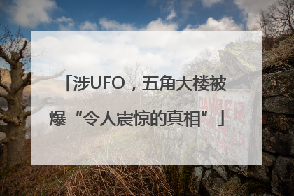 涉UFO，五角大楼被爆“令人震惊的真相”