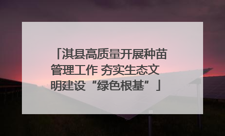 淇县高质量开展种苗管理工作 夯实生态文明建设“绿色根基”