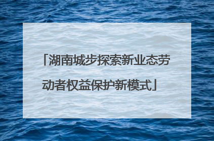 湖南城步探索新业态劳动者权益保护新模式